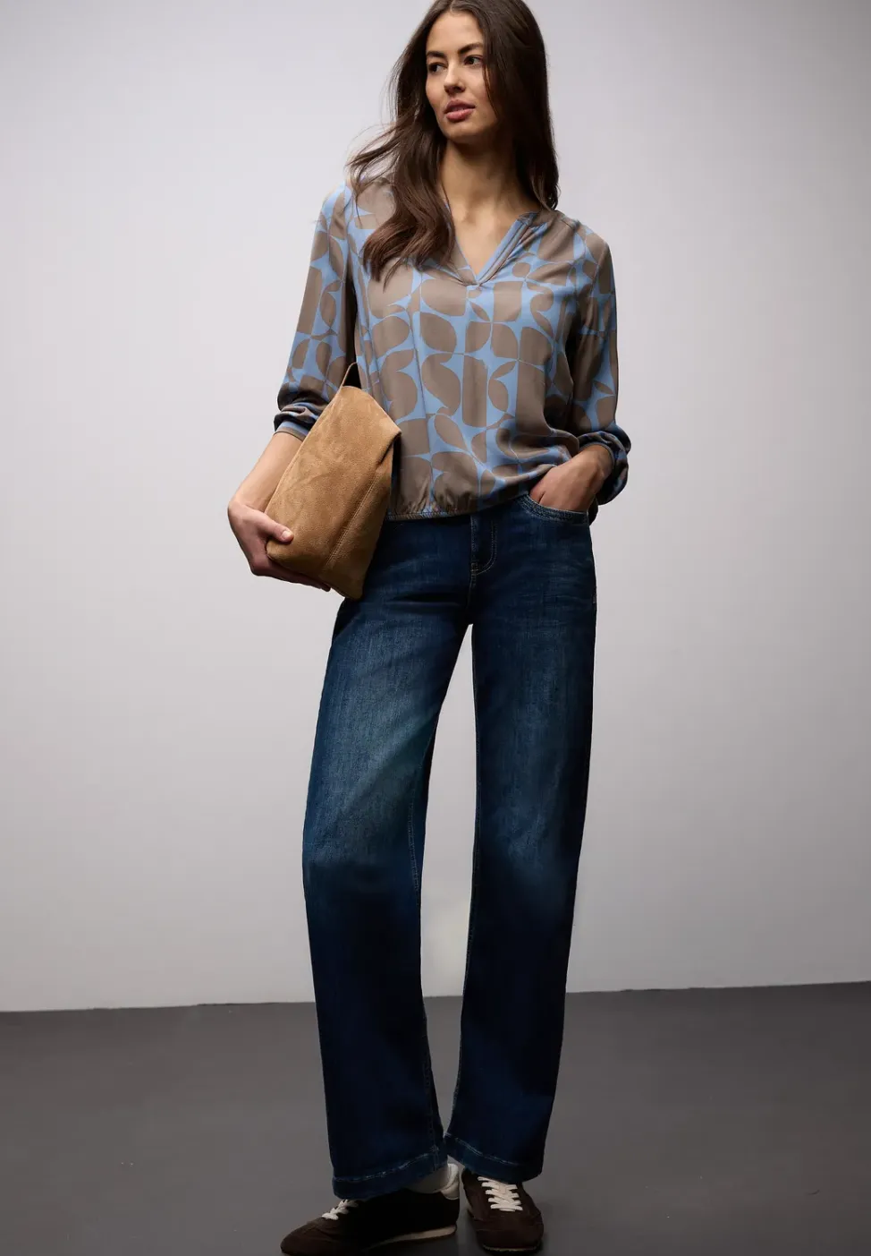 Bluse mit Tapedetails