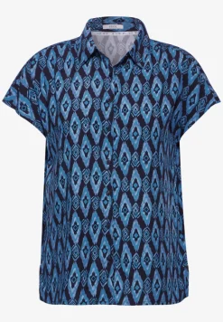 Bluse mit tonalen Print