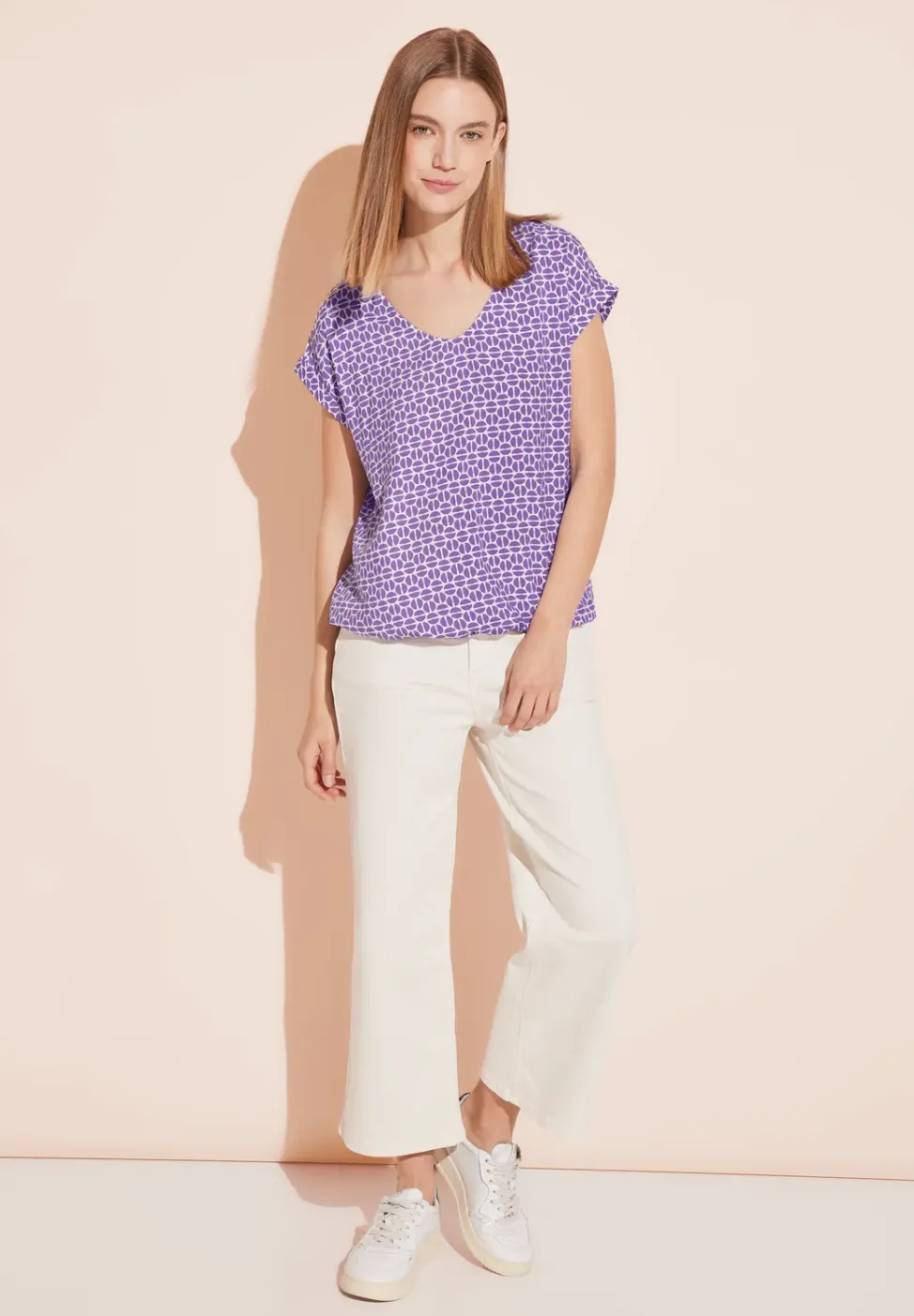 Bluse mit V-Ausschnitt