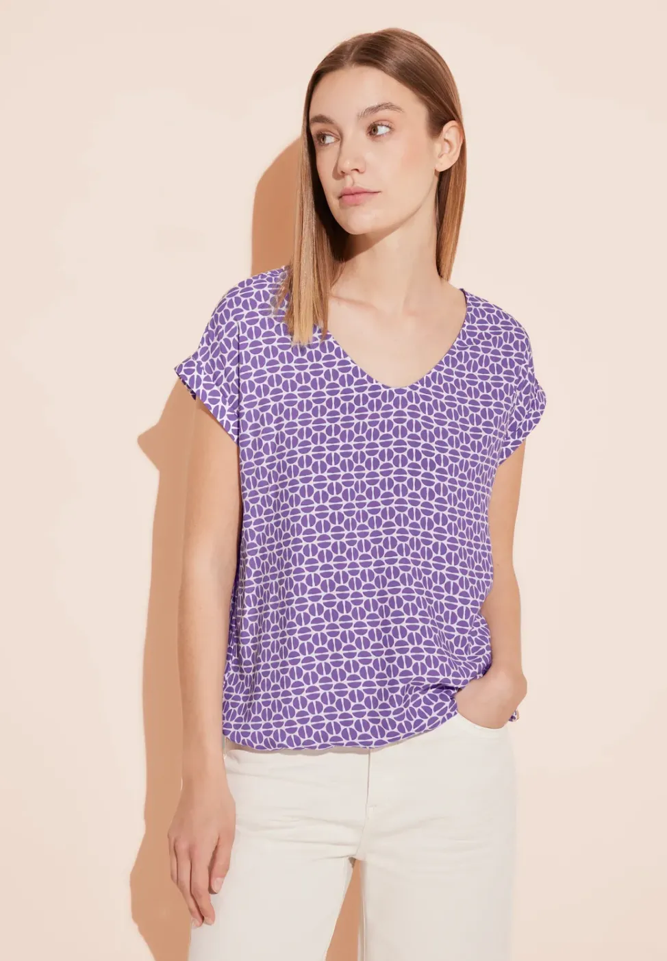 Bluse mit V-Ausschnitt