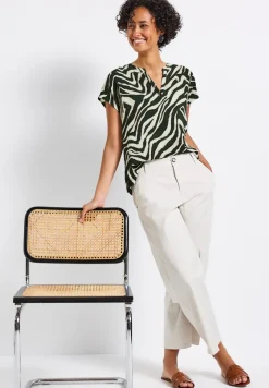Bluse mit Zebra-Muster