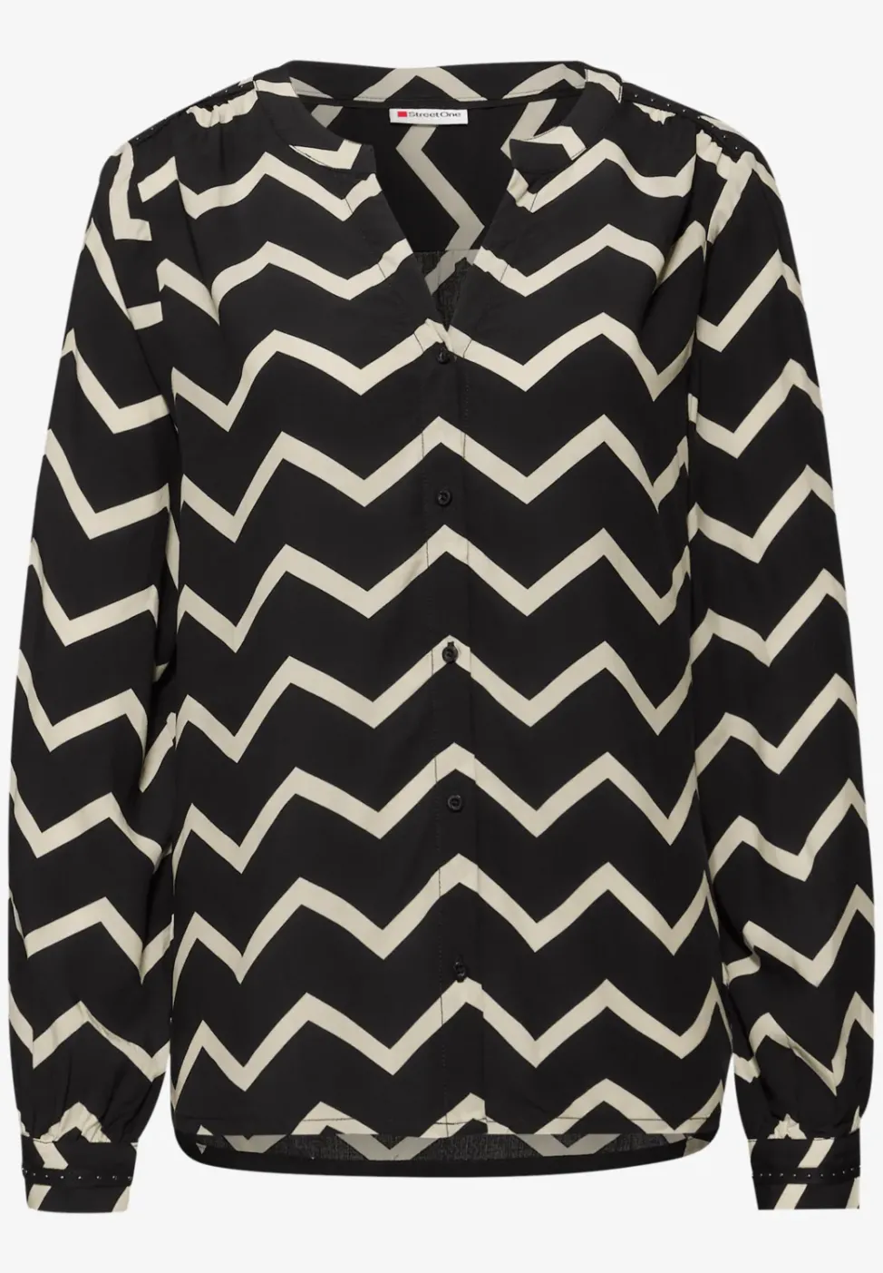 Bluse mit Zick-Zack-Muster