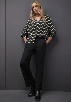 Bluse mit Zick-Zack-Muster