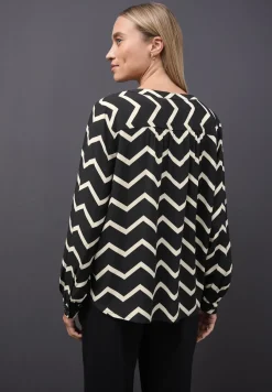 Bluse mit Zick-Zack-Muster