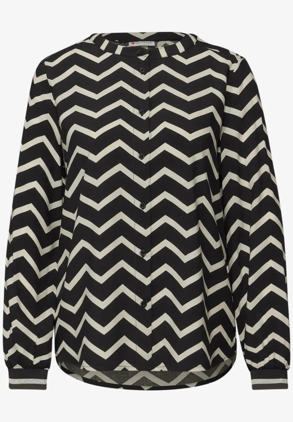 Bluse mit Zick-Zack-Muster