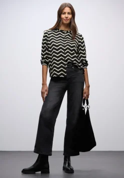 Bluse mit Zick-Zack-Muster