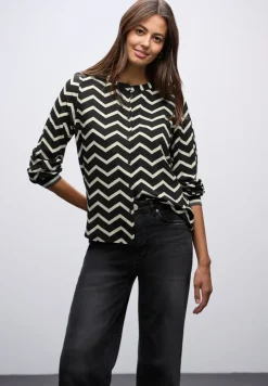 Bluse mit Zick-Zack-Muster