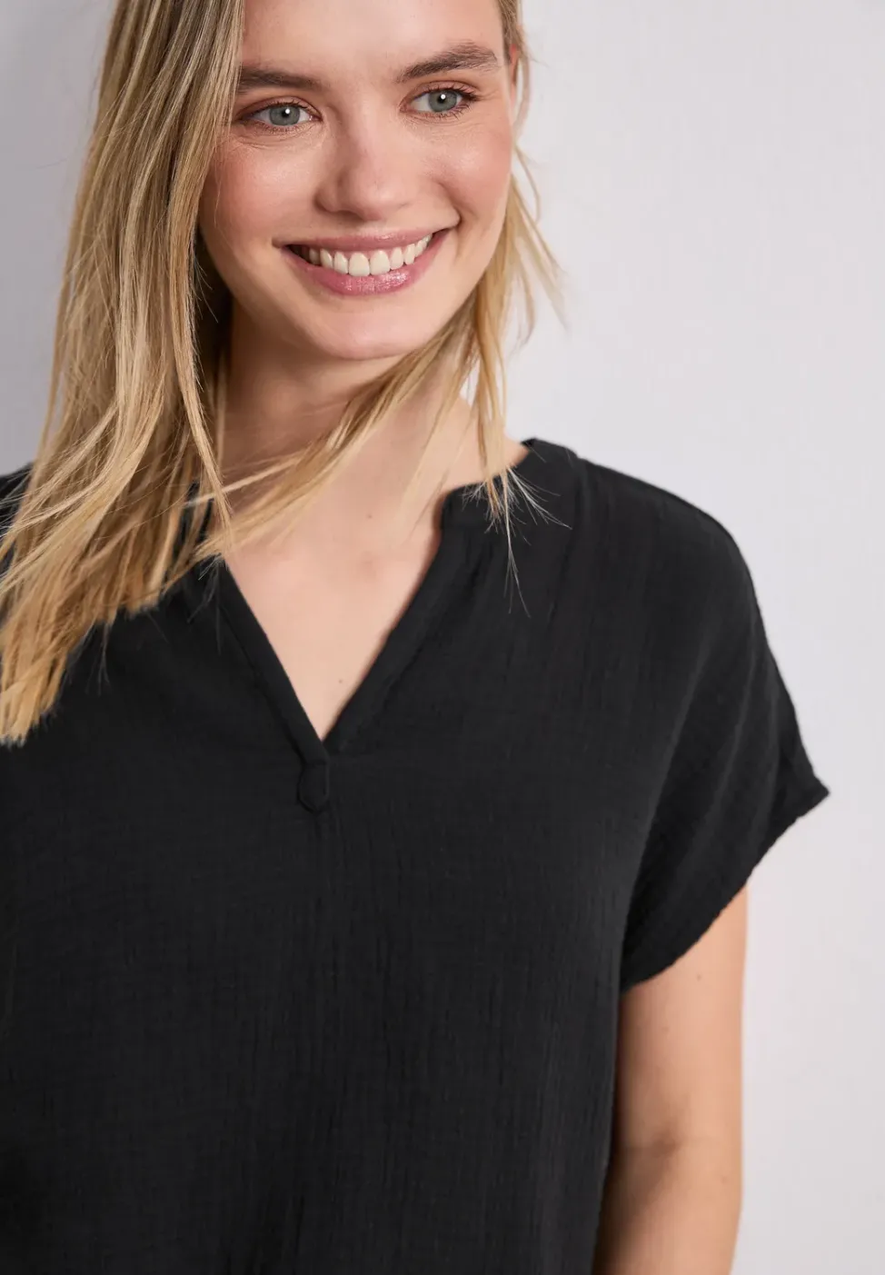 Blusenshirt in Musselin-Qualität