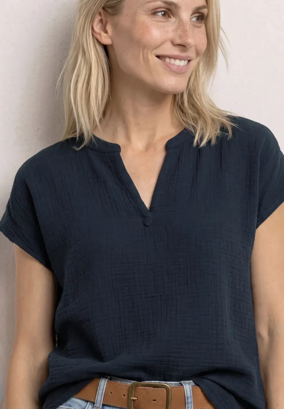 Blusenshirt in Musselin-Qualität