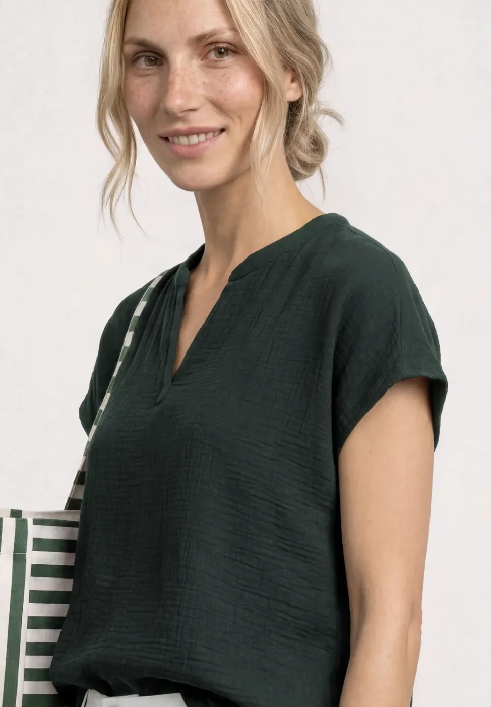 Blusenshirt in Musselin-Qualität
