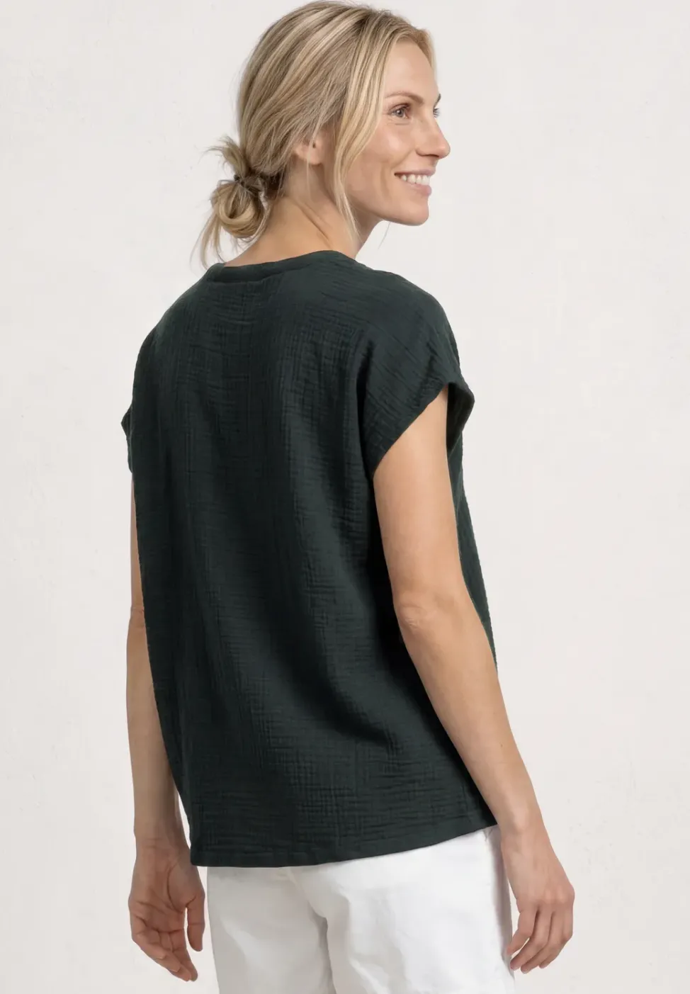 Blusenshirt in Musselin-Qualität
