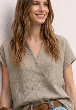 Blusenshirt in Musselin-Qualität
