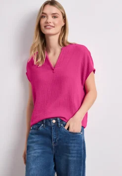 Blusenshirt in Musselin-Qualität