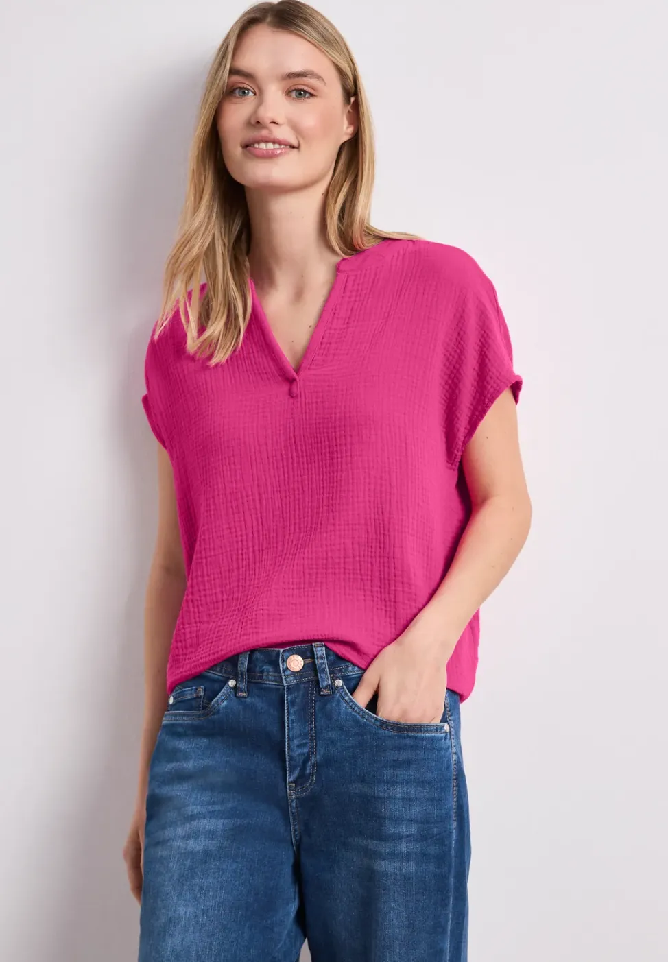 Blusenshirt in Musselin-Qualität