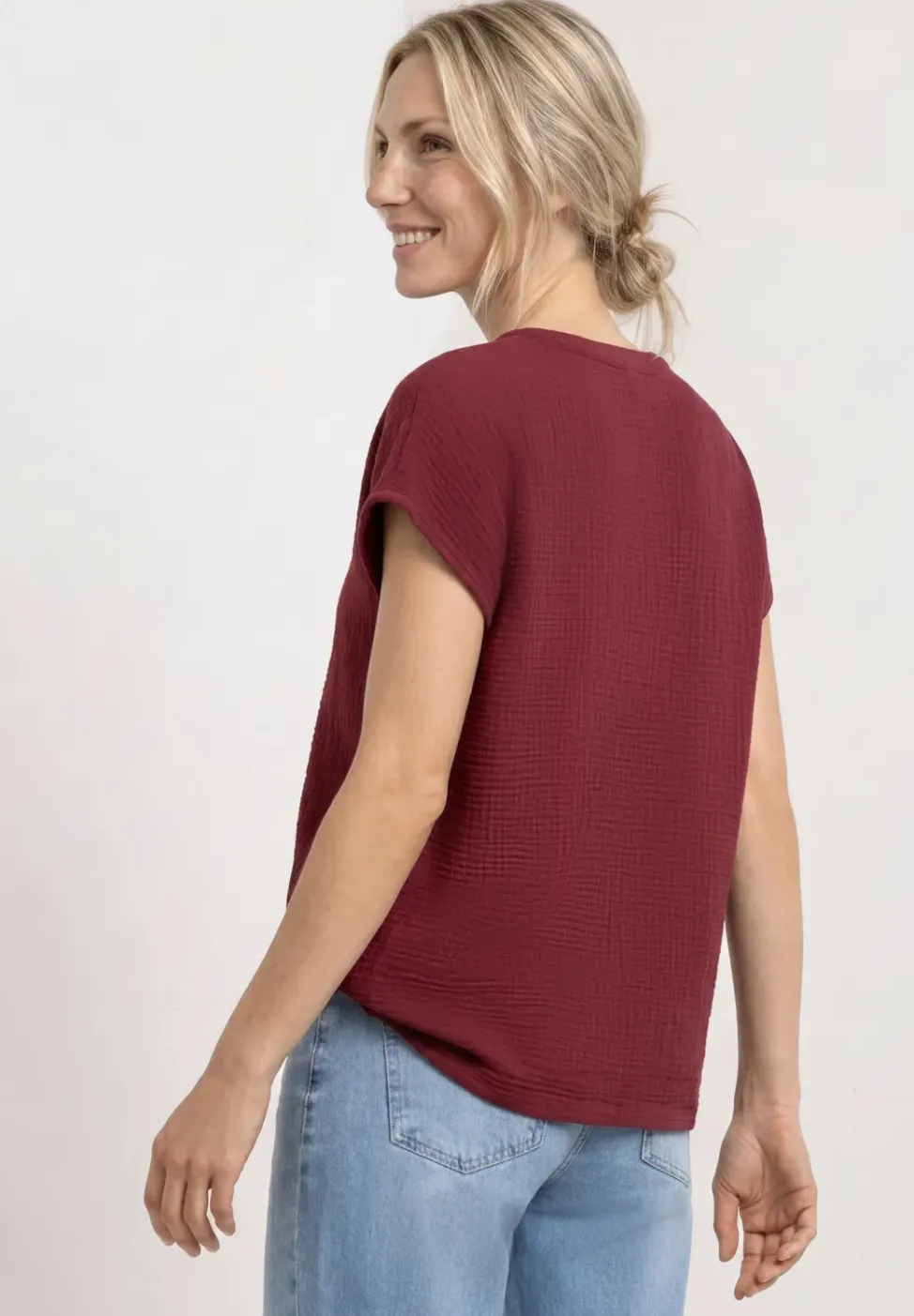 Blusenshirt in Musselin-Qualität