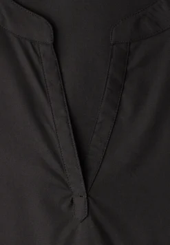 Blusenshirt in Unifarbe mit Split Neck
