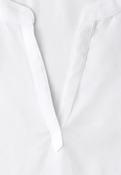 Blusenshirt in Unifarbe mit Split Neck