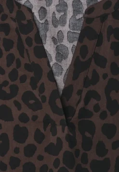 Blusenshirt mit Split Neck und Print