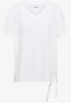 Blusenshirt mit V-Neck und Knoten