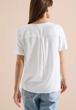 Blusenshirt mit V-Neck und Knoten