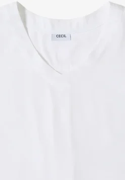 Blusenshirt mit V-Neck und Knoten