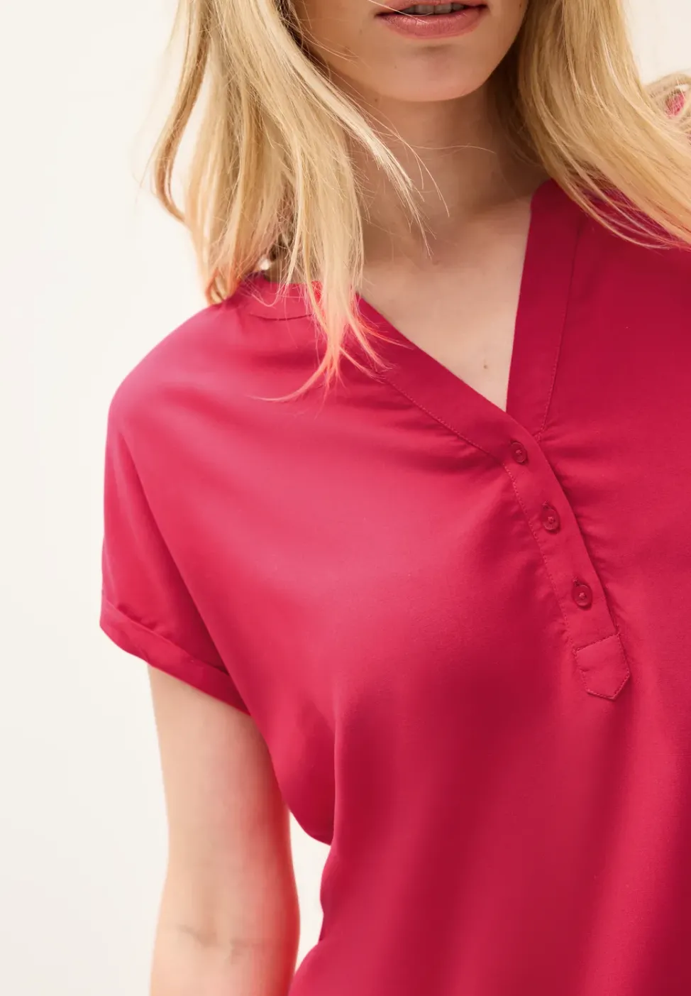 Blusenshirt in Unifarbe
