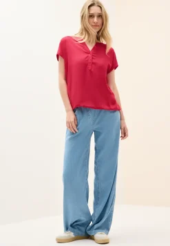 Blusenshirt in Unifarbe