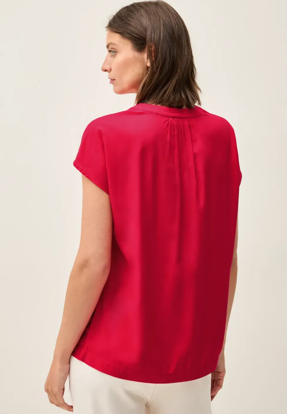 Blusenshirt in Unifarbe