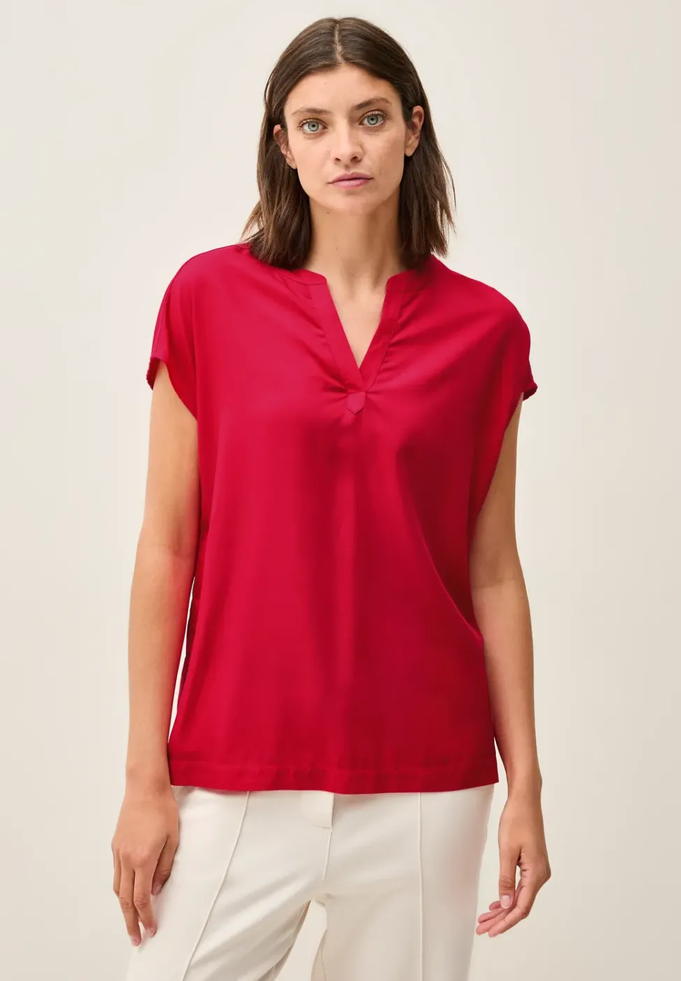 Blusenshirt in Unifarbe