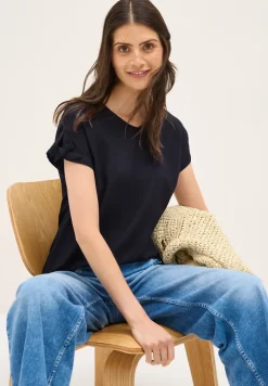 Blusenshirt in Unifarbe