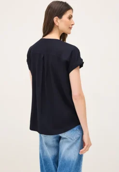 Blusenshirt in Unifarbe