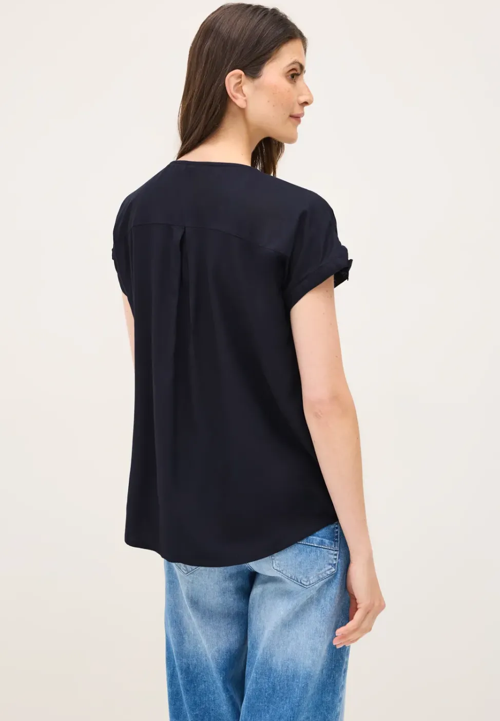 Blusenshirt in Unifarbe