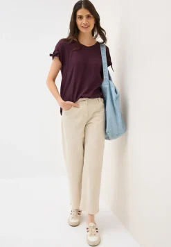 Blusenshirt in Unifarbe