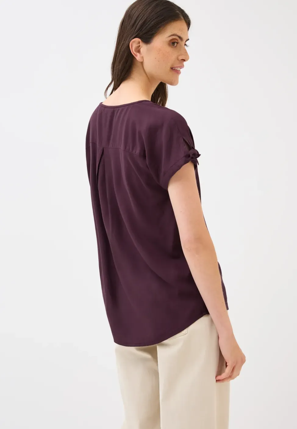 Blusenshirt in Unifarbe