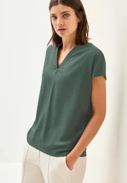 Blusenshirt in Unifarbe