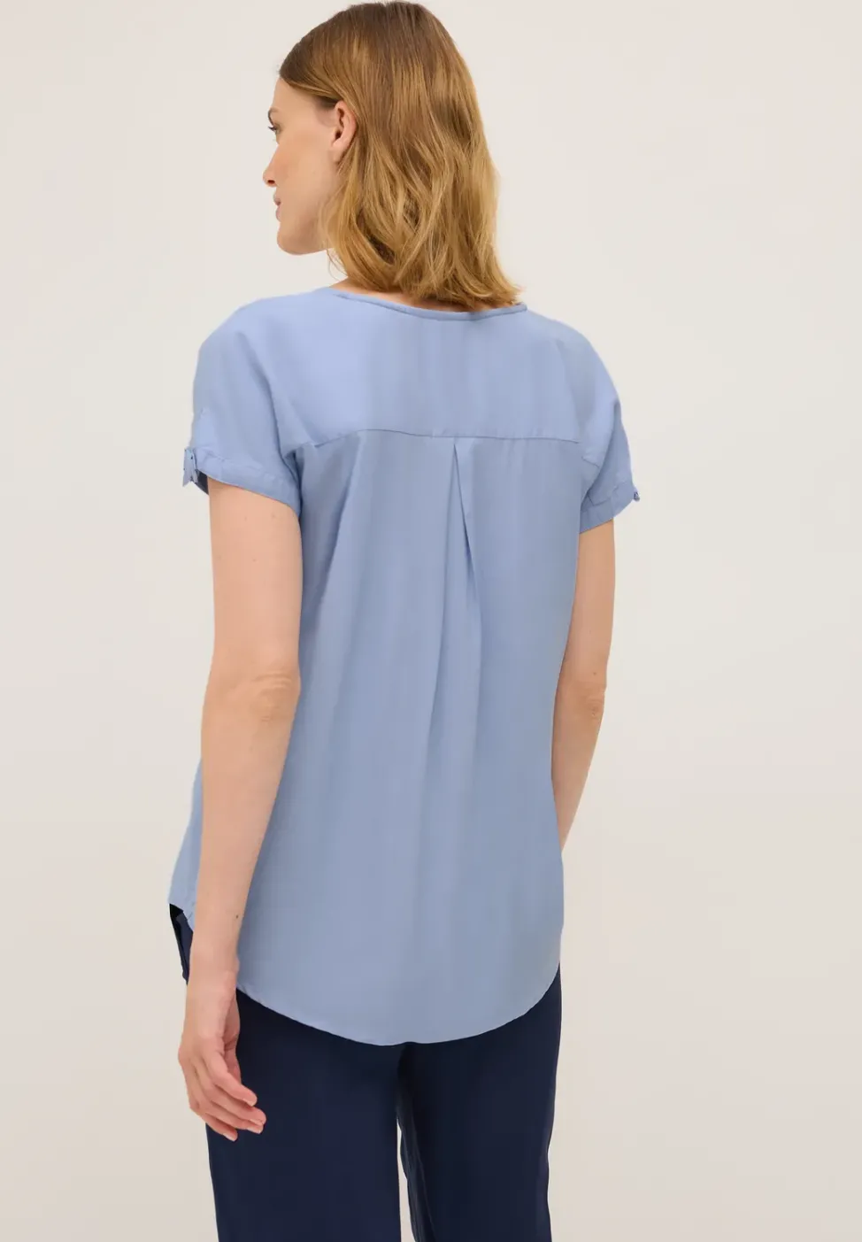 Blusenshirt in Unifarbe