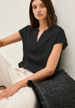 Blusenshirt in Unifarbe