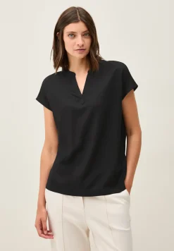 Blusenshirt in Unifarbe