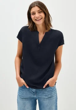 Blusenshirt in Unifarbe