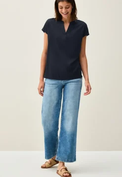 Blusenshirt in Unifarbe