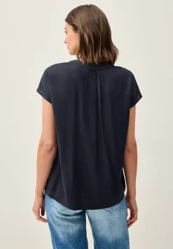 Blusenshirt in Unifarbe