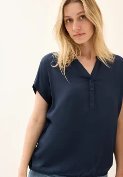 Blusenshirt in Unifarbe