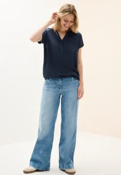 Blusenshirt in Unifarbe