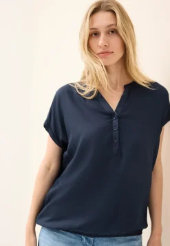 Blusenshirt in Unifarbe