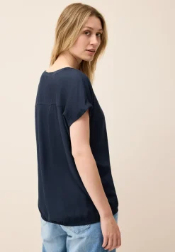 Blusenshirt in Unifarbe