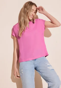 Blusenshirt in Unifarbe