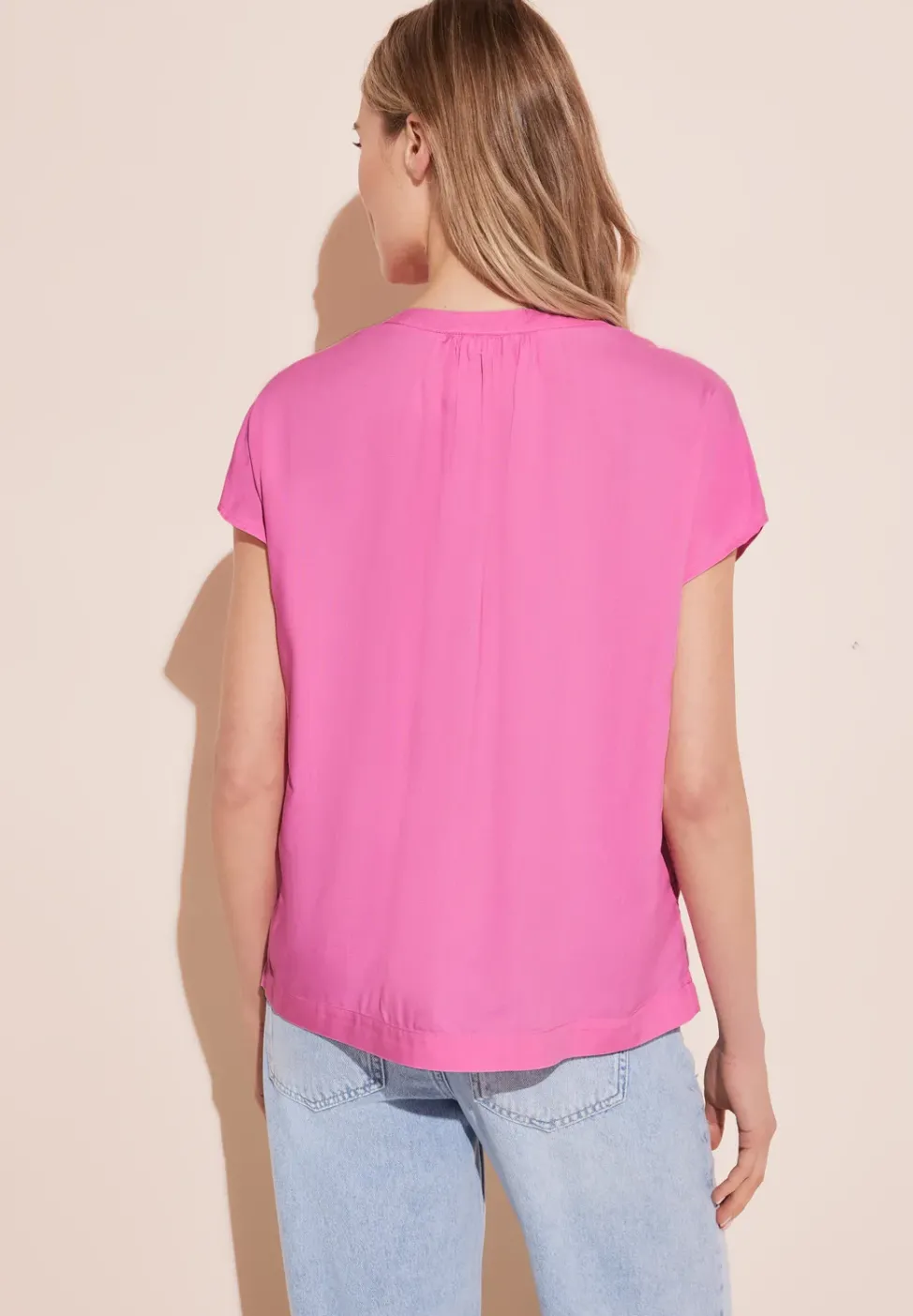 Blusenshirt in Unifarbe
