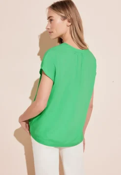 Blusenshirt in Unifarbe