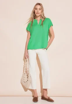 Blusenshirt in Unifarbe
