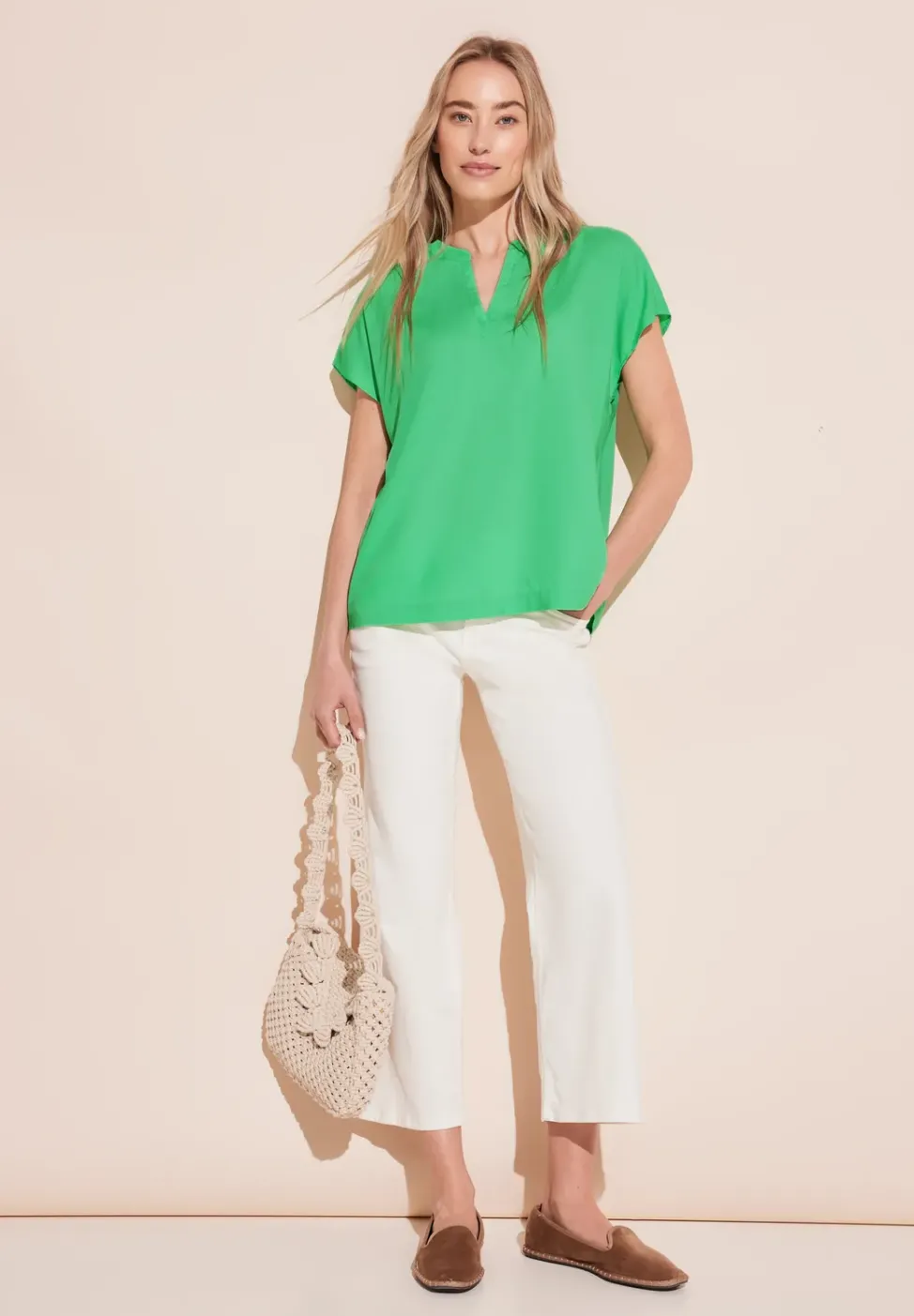 Blusenshirt in Unifarbe